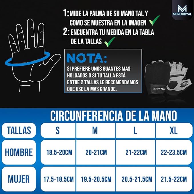 GUANTES GYM MERCURYAL